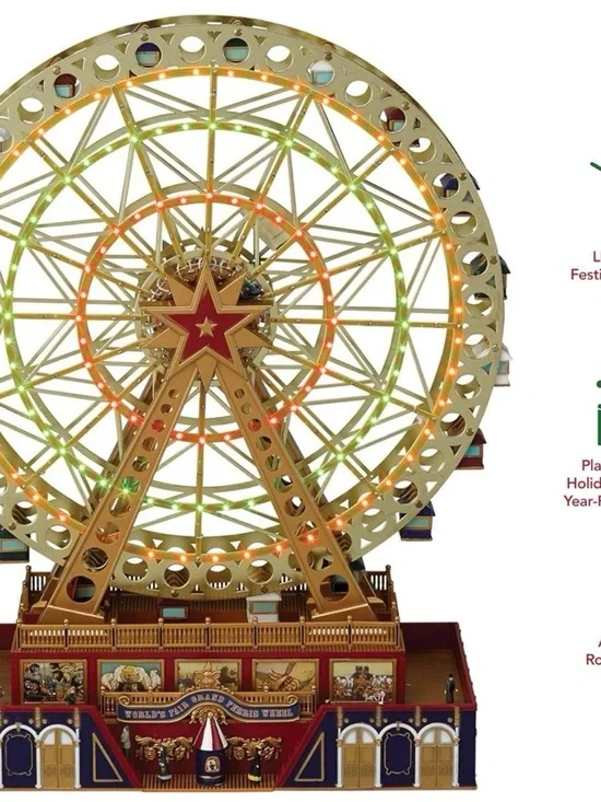 Mr Christmas Grand Ferris Wheel 15 Gold Label LED 50 Songs Animated - Picture 3 of 16